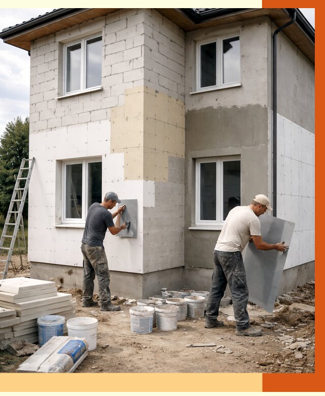 Утепление дома из газобетона в Протвине от 4274 руб./м² — заказать у ТепломастерПрн